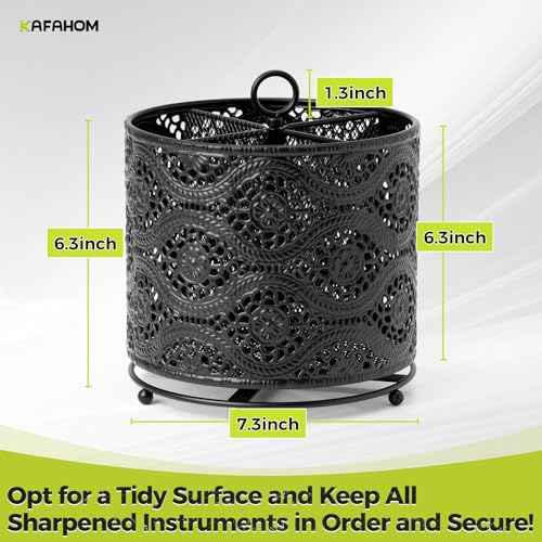 KAFAHOM Bucket Tool Organizer, Heavy Duty Metal Bucket Tool Caddy, Tool Storage for Garden, Construction, Carpenter, Electrician, Builder