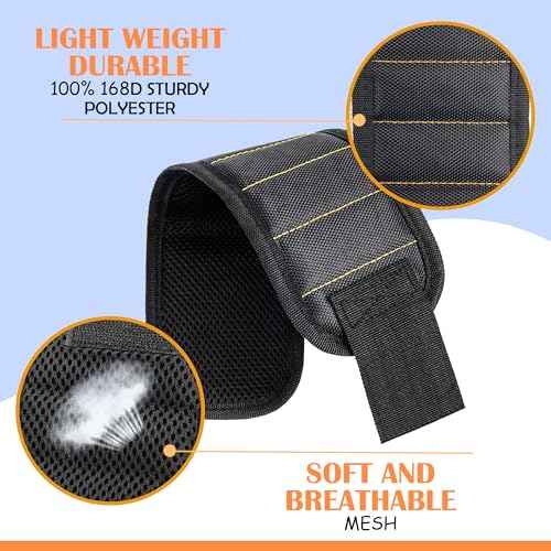 Gifts for Men Stocking Stuffers for Women Christmas - Magnetic Wristband for Holding Screws White Elephant Gifts for Adults Gifts for Men Who Have Everything Tools Dad Teens Husband Boyfriend