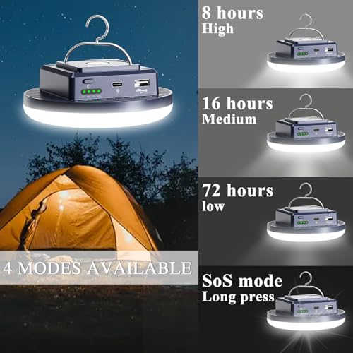 7200mAh 4500 Lumens Portable Camping Lantern with Magnetic Hanging & SOS Mode