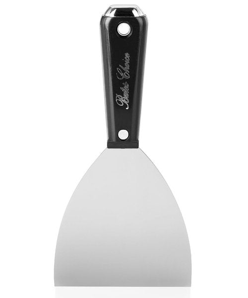 Bates 4-Inch Carbon Steel Putty Knife - Flexible Metal Scraper for Drywall, Spackle, and Paint - Wall Scraper Tool