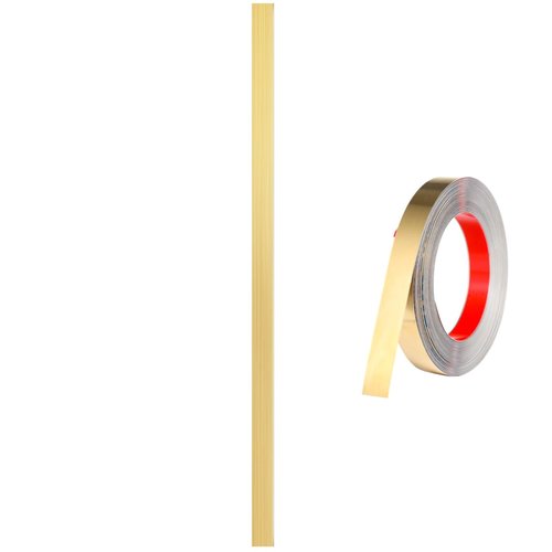 Gold Metal Molding Trim, Peel and Stick Metalized Brushed Finish Molding Trim, Gap Cover Metal Trim Strip with Brushed Finish for Mirror Frame, Wall, Fireplace and Home DIY Decoration (32.8 ft x 0.78 inch)