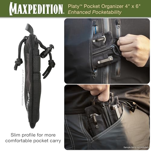 Maxpedition Platy Pocket Organizer - Compact EDC Tool Pouch with Molle and YKK Zippers