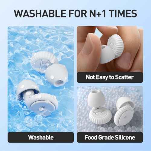 Noise Cancelling Earplugs for Sleeping: 2 Pairs of Soft Earplugs - Made of 35 Decibel Soundproof Silicone Comfortable Material Suitable for Office Learning and Travel