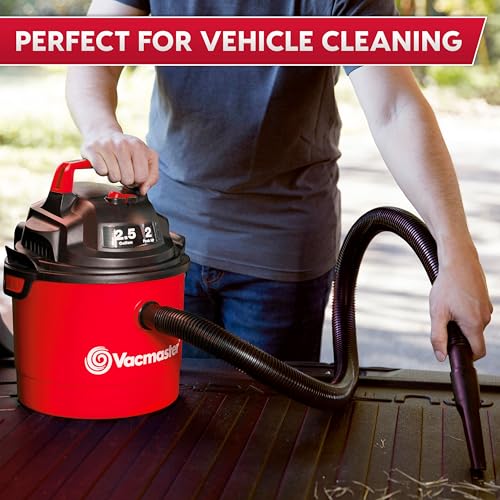 Vacmaster VOM205P 2.5-Gallon 2 Peak HP Wall Mount Wet/Dry Shop Vacuum Plug-in Edition