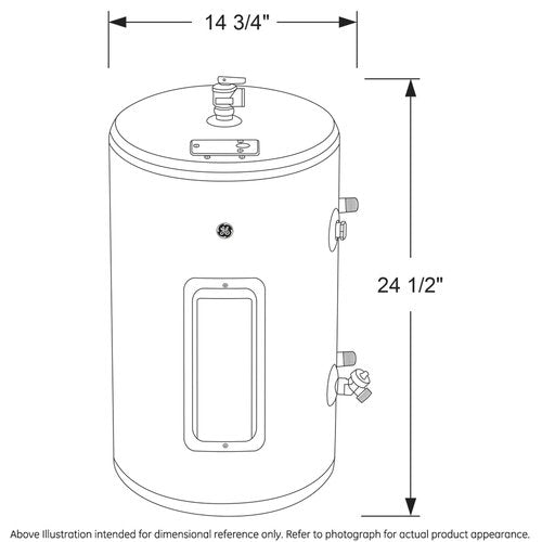 GE Appliances 10 Gallon Versatile Plug and Play Electric Water Heater with Adjustable Thermostat, Easily Installs Where You Want It, 120 Volt