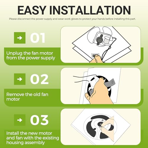 PandEELS 2 Pack Universal Bathroom Fan Motor Replacement for Nu-Tone B-roan Exhaust Fan