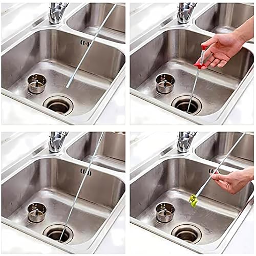 Domejo 79-Inch Flexible Drain Snake Clog Remover for Household Pipes
