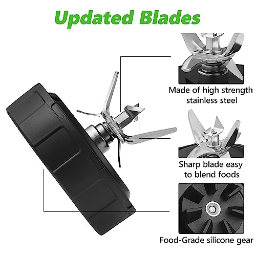 Ruioaw 7-Fins Replacement Blade for Ninja Blender CO101B SS101Q SS151 - Durable 420 Stainless Steel