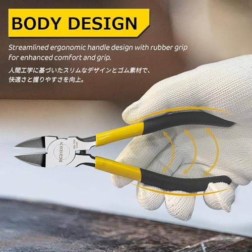 BOOSDEN 6.5-Inch Diagonal Wire Cutter Pliers - Professional Snipping Tool (1 Pack)