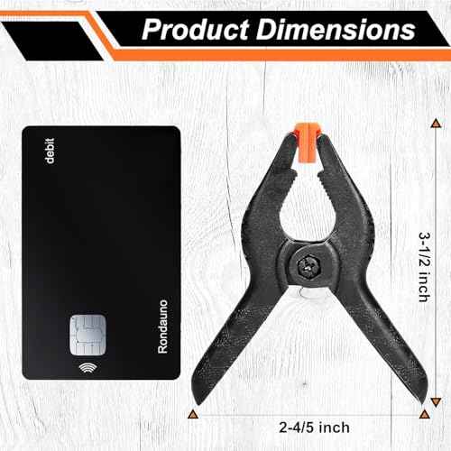 Spring Clamps 12 Pack, 3.5 inch Spring Clips for Crafts & Professional Backdrop Clips, Heavy Duty Plastic Clamps for Woodworking