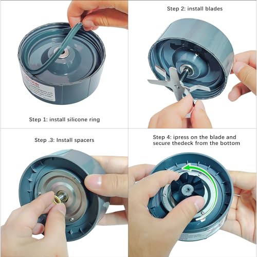 PODCAY Nutribullet Replacement Cups & Extractor Blade Set, 32oz & 24oz for 600W/900W Pro Blenders