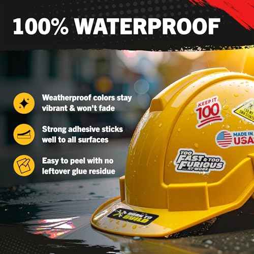 Funny Hard Hat Stickers for Men - 175pcs - Hard Hat Accessories for Men - Blue Collar, Construction, Helmet, Laptop, Water Bottle, Cars, Tool Box Accessories - Cool Stickers for Adults