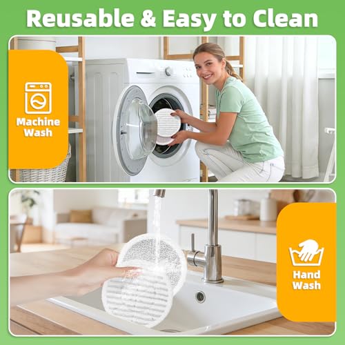 8 Pack Shark Steam Mop Replacement Pads – 4 Scrub + 4 Plush (S8201 S8001 S8002BRN, White/Gray)
