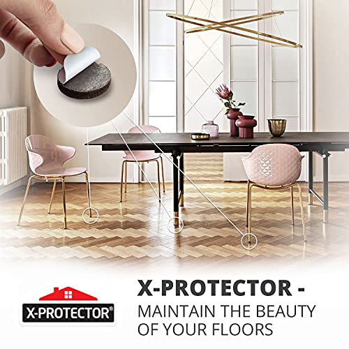 X-Protector 357 PCS Brown Felt Furniture Pads Set for Floor Protection