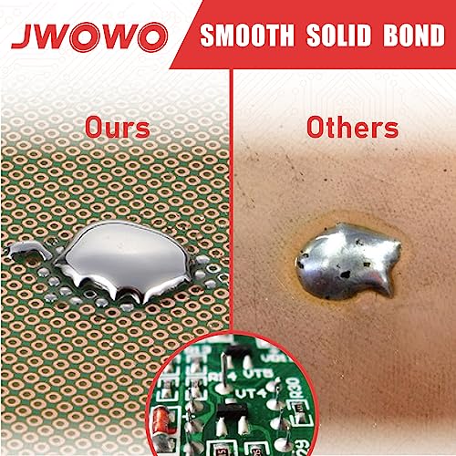 Rosin Core Solder Wire for Electrical Soldering(0.8mm/100g,5 Pack),By JWOWO