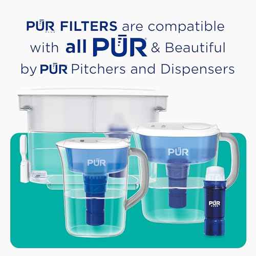 PUR Plus Lead Reducing Water Pitcher and Dispenser Replacement Filter, 1-Pack, NSF & WQA Certified ? Compatible with All PUR Pitchers and Dispensers, Blue, PPF951K1