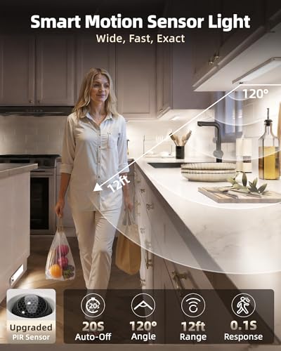 EZVALO 5-Pack Rechargeable Under Cabinet LED Lights with Remote & Charging Station - Cool White