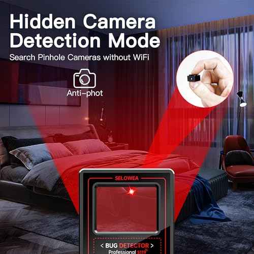 Portable Hidden Camera Detector, Spy Camera Finder, RF Signal Bug Sweeper & GPS Tracker Detector for Home, Office, Hotel & Travel ? Anti-Spy Security Scanner