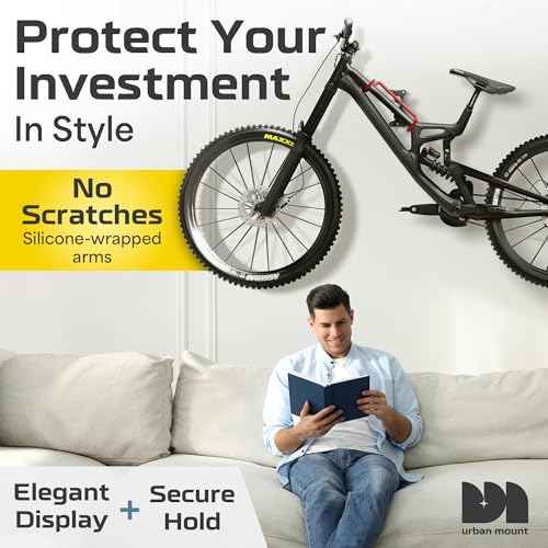 2 Pack Wall Mount Bike Rack Garage - Mountain Bike Wall Mount Horizontal Vertical Design with 66lbs Cap, Screws, Installation Manual - Secure Road Cycling Holder Storage, Bicycle Hanger for Home