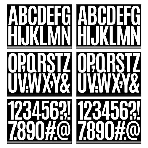 ynhay Waterproof White Vinyl Letter Stickers 3 Inch - 480 Pack for Outdoor & Indoor Use