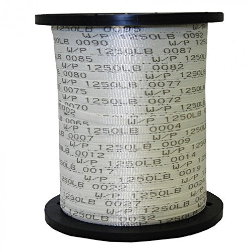 The Ribbon Factory® USA Made 1250 Lb 1/2" Pull Tape | Pull Webbing | Flat Rope - 500 FT (Many Strengths and Lengths Available)