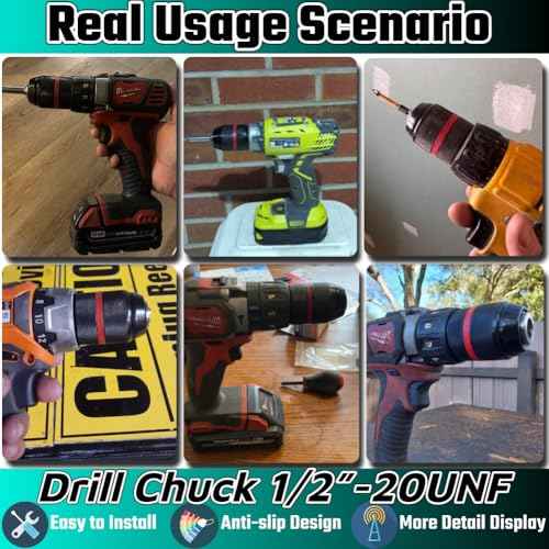 WenTigDY Keyless Hand Power Drill Chuck 1/2¡±-20UNF Mount, 2~13mm Self-tighten Drill Chuck,Keyless Chuck for Multiple Purposes£¨for Drill Chuck 1/2 "-20UNF£©