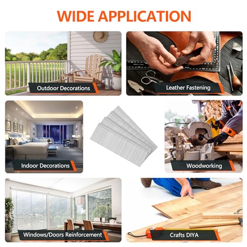 PINOZE 18 Gauge Stainless Steel Brad Nails 1200-Count for Nail Gun, 3 Sizes