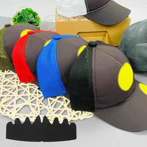 Black Baseball Caps Inserts Flexible Washable Reusable Hat Felt Shapers, Hat Sweat Liner Cap Fitter Inserts
