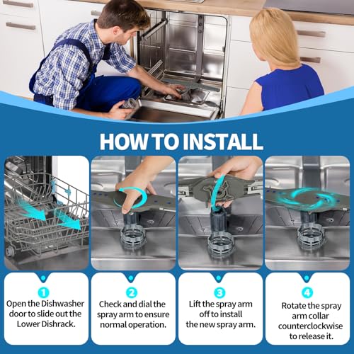 Whirlpool W10837249 Lower Dishwasher Spray Arm - Upgraded Replacement