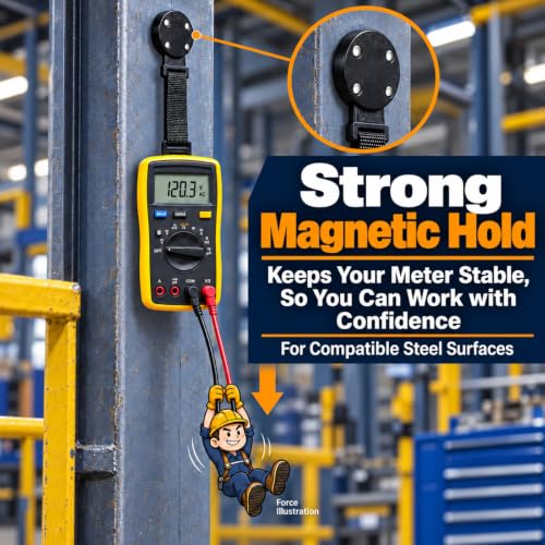 Magnetic Multimeter Hanger Kit for Fluke Instruments - Adjustable Loop Strap