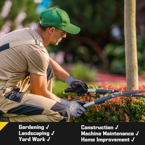 COOLJOB 12 Pairs Safety Work Gloves Microfoam Nitrile Rubber Coated, Seamless Knit Nylon Gloves with Full Fingers Touchscreen, Grip Nitrile Dipped, Ideal for Warehouse, Home Improvement, Grey Medium