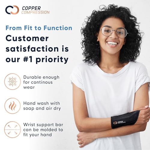Copper Compression Wrist Brace Right Hand S/M - Support for Pain & Injury