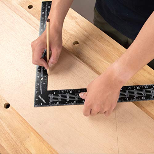 POWERTEC Framing Square, 16 x 24 Inch Steel Carpenter Square with