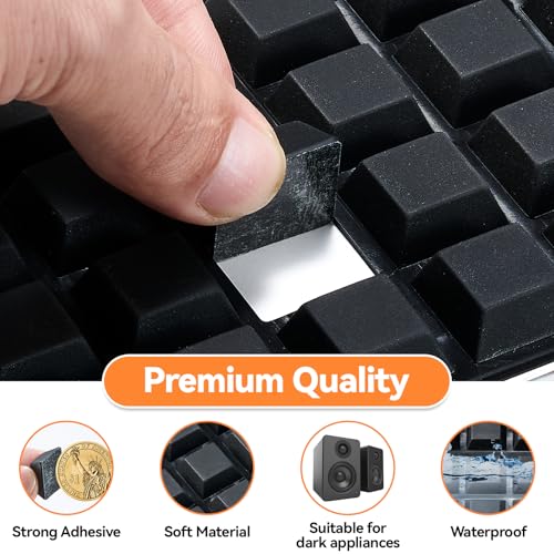 Large Black Rubber Feet for Electronics 16PCS Self-Adhesive Bumpers