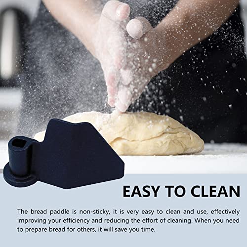 Vornetil 2 Pcs Bread Maker Paddle Black Non-Stick Stainless Steel Kneading Blade Replacement