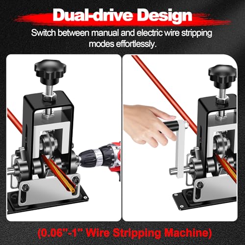 Trivd Frol Manual Wire Stripping Machine Set for 0.06-1 Inch Wires
