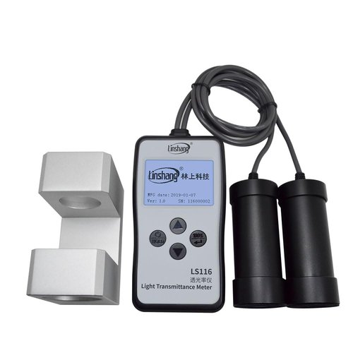 Linshang LS116 Optical Transmission VLT Tester Light Transmittance Meter with 380-760nm White Visible Light Meet CIE Standard