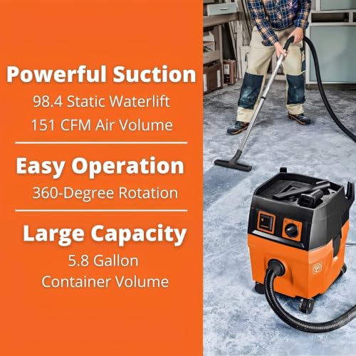 Fein Turbo I Wet/Dry Dust Extractor 5.8-Gallon Capacity - Model Turbo 1