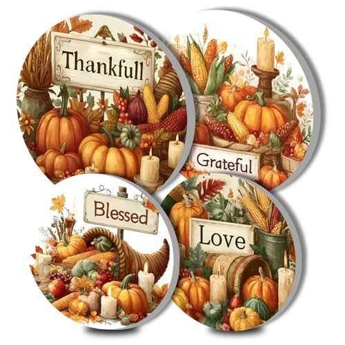 TUMOVO Fall Harvest 8/10 Inch Boho Floral Burner Covers - 4 Pcs, 2x8, 2x10 in, Includes 42 Artwork (Variation: 10Wx10H)