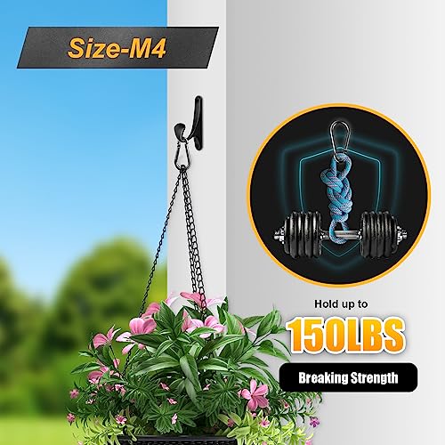 M4 1.57 Inch Small Carabiner Clips 12 Pack Black Spring Snap Hooks