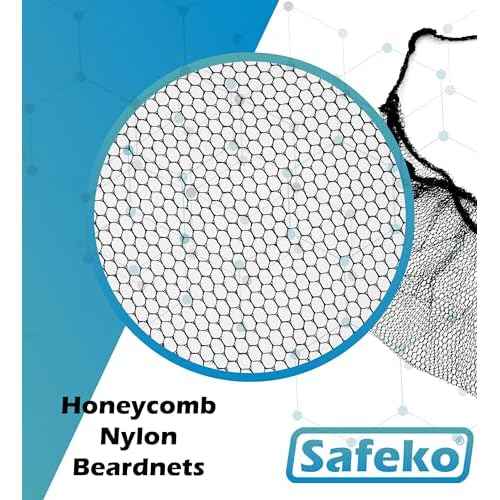 Disposable Honeycomb Nylon Beard Nets | Breathable, Durable | 100 Count [BLACK | 18"]