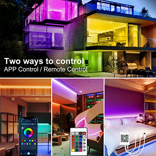 DAYBETTER 200FT RGB LED Strip Lights with App & Remote Control for Party Bedroom Decor