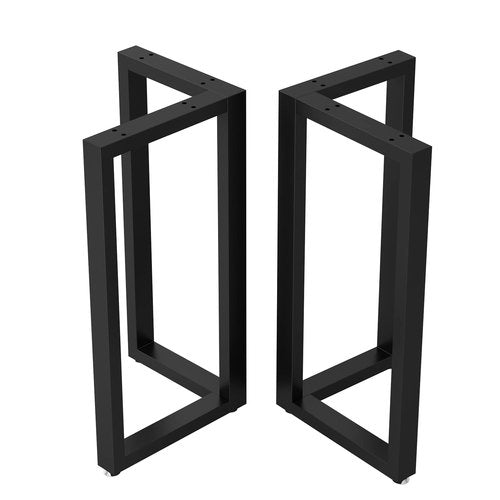 Metal Legs for Table V Shape 28" H Tall Metal Black Table Leg Heavy Duty Industrial Desk Legs Set of 2