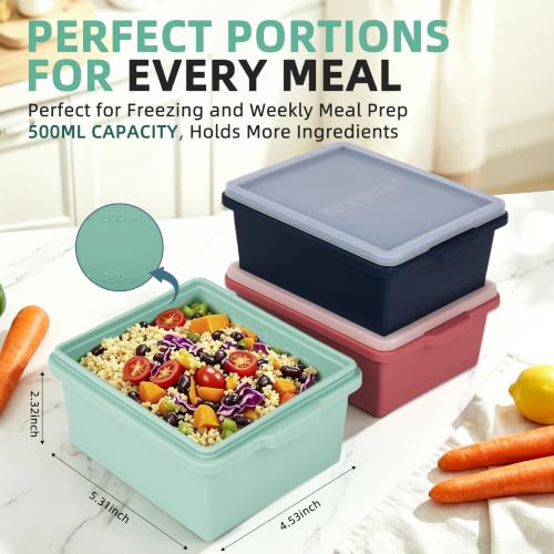 Multicolor 6-Piece Silicone Freezer Molds with Lids – BPA-Free, Microwave & Dishwasher Safe