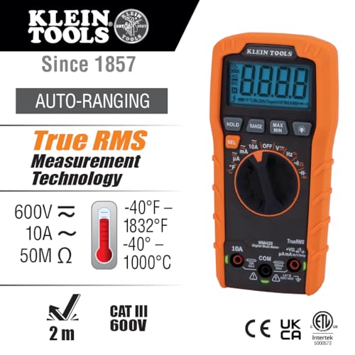 Klein Tools MM420 Auto-Ranging TRMS Digital Multimeter