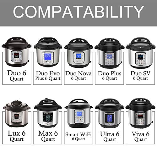 STYDDI 6-Quart Silicone Sealing Ring Replacement for Instant Pot Duo Lux Duo Plus Ultra 6 (4-Pack, Colorful)