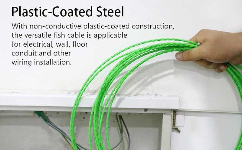 StartFine 32FT 4mm Steel Fish Tape Wire Puller Cable Threader for Wall Conduit