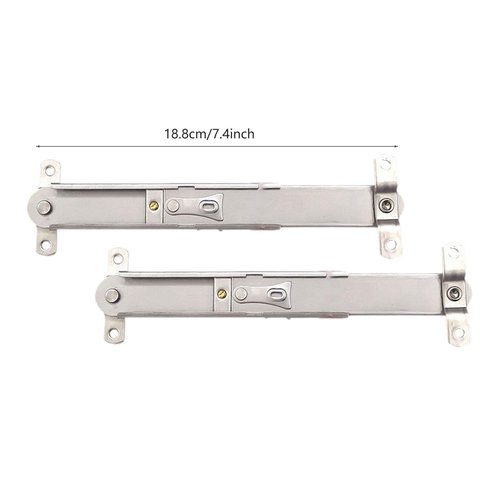 XLWLLNJ 1 Pair Window Hinges Restrictor Adjuster Heavy Duty Limiter Telescopic Window Support Limiter with Positioning Buckle, Extension 18.8cm