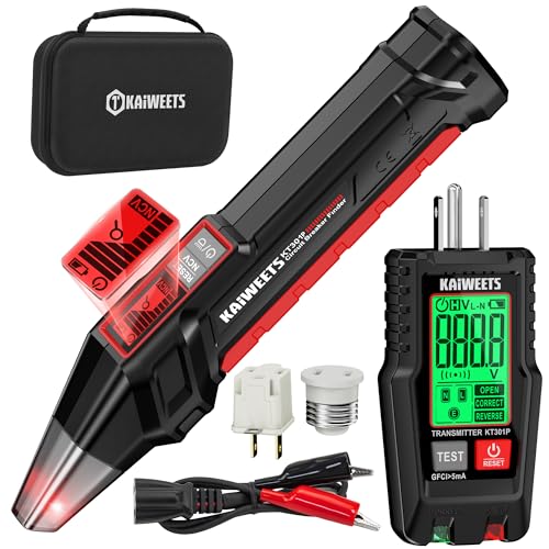 KAIWEETS Circuit Breaker Finder with LCD Display and GFCI Outlet Tester