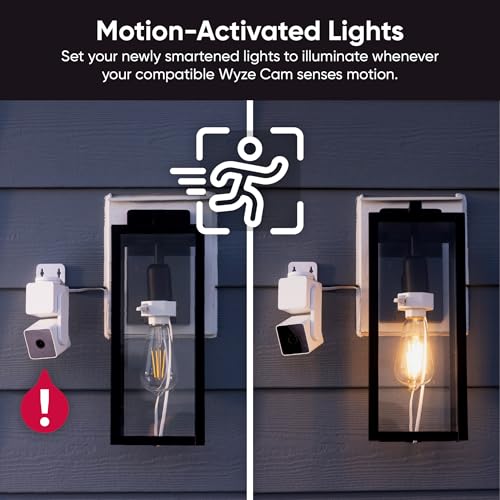 Wyze Lamp Socket v2 Power Adapter for Wyze Cam v3/v4/Og/Pan v3/v4 - Smart Lighting